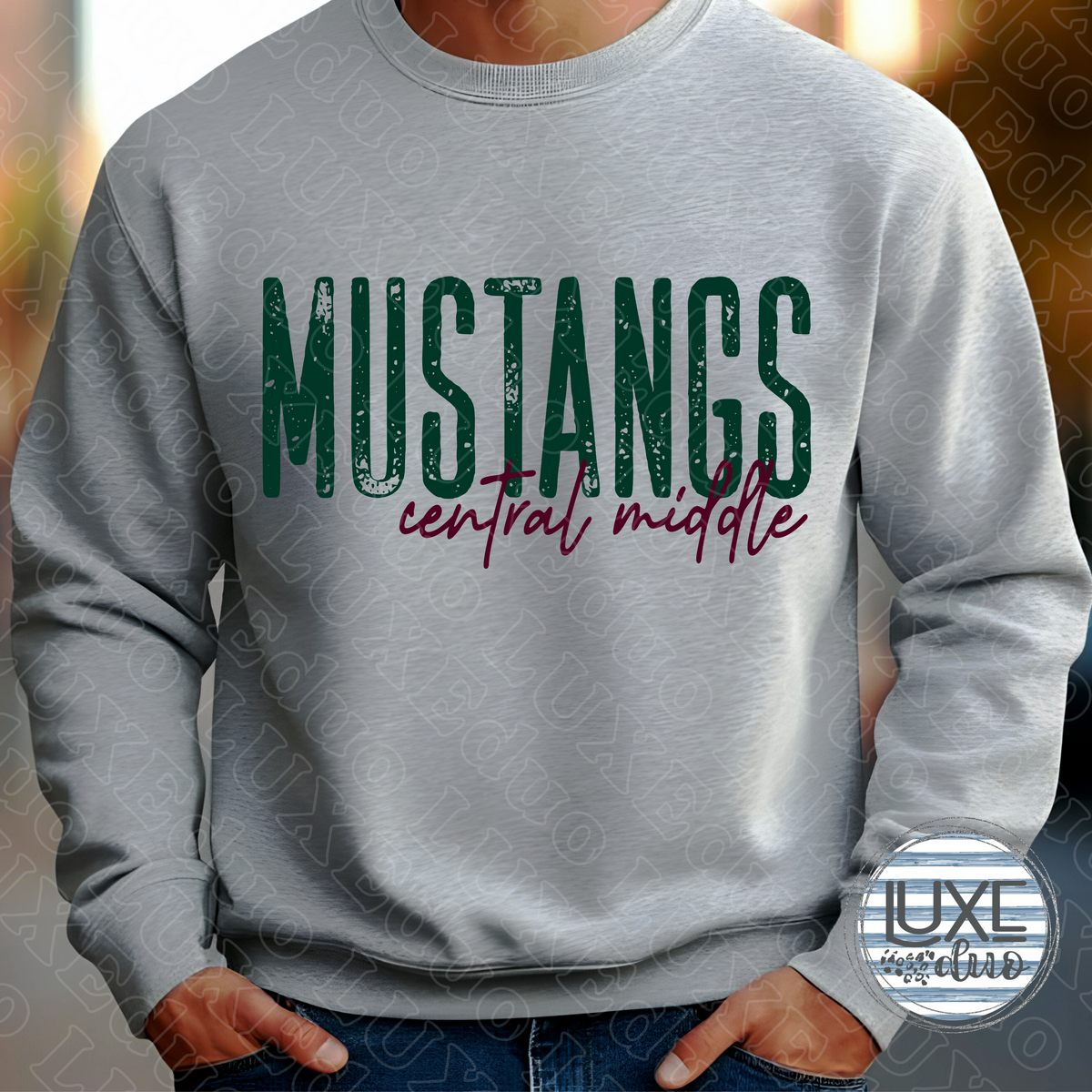 CENTRAL MIDDLE SCHOOL MUSTANGS•Adult&Youth Sizes•