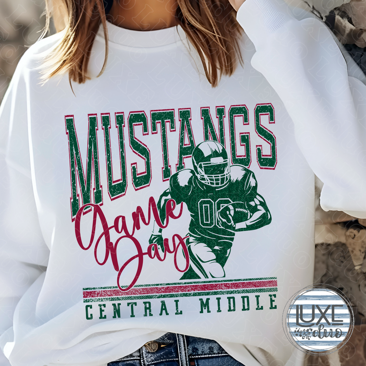 CENTRAL MIDDLE SCHOOL MUSTANGS•Adult&Youth Sizes•
